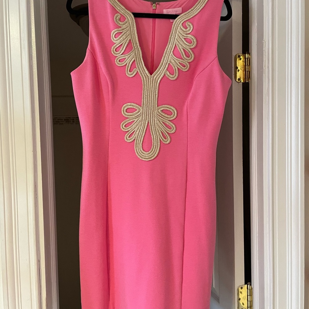 Lilly Pulitzer Pink and Gold Dress